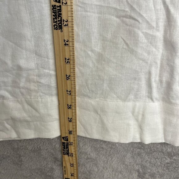 NEW Lands' End Women's S White Linen/Viscose Tunic Top 3/4 Sleeve Split Neck - Picture 5 of 10